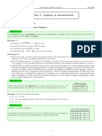 Chapitre 1, Logique Et Raisonnement