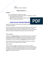 ¿Qué Son Las Ciencias Naturales?: Trabajo Práctico #1 Actividad