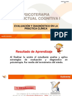 Psicoterapia Conductual Cognitiva I: Evaluación Y Diagnóstico en La Práctica Clínica