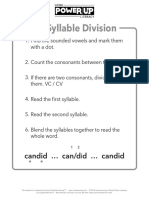 2C Syllable Division: Candid Can/d