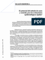 El Potencial de Metodo de Casos y Controles para Las Evaluaciones Epidemiologicas Rapidas