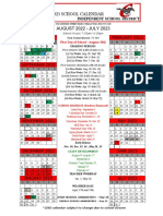 Hisum: 2022-2023 SCHOOL CALENDAR AUGUST 2022 - JULY 2023