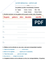 Evaluación Semanal 2 - Lenguaje