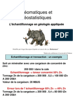 Géomatiques Et Géostatistiques: L'échantillonnage en Géologie Appliquée