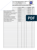 Lista de Alunos Matriculados Na Escolinha Aabb