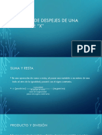 REPASO DE DESPEJE DE X y LEY DE SIGNOS