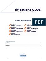 CLOE 8 3 v4 Guide Du Candidat