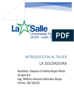 La Soldadura: Introducción Al Taller