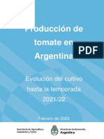 Produccion Tomate en Argentina Hasta 2021 2022