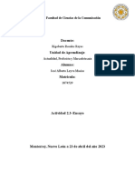 Docente: Unidad de Aprendizaje: Alumno: Matricula:: UANL - Facultad de Ciencias de La Comunicación