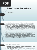 Afro-Latin American: Group 9