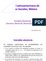 Facultad Latinoamericana de Ciencias Sociales, México: Variables Aleatorias. Discretas: Bernoulli, Binomial y Poisson