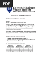 Guia de Ejercicios para Presupuesto Empresarial