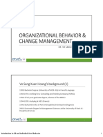 Introduction To OB and Individual Work Behavior