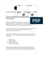 Cuidado y Mantenimiento de Lentes de Contacto