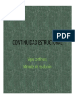 Continuidad Estructural: Vigas Continuas, Métodos de Resolución