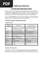 Difference Between Formal and Informal Letter