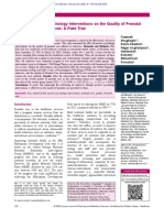 Effect of Positive Psychology Interventions On The Quality of Prenatal Care Offered by Midwives: A Field Trial