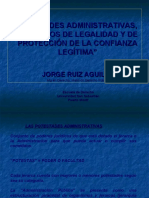 Potestades Administrativas, Principios Legalidad y Confianza Legã Tima