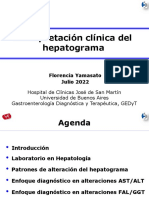 Interpretación Clínica Del Hepatograma: Florencia Yamasato Julio 2022