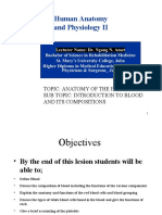 Human Anatomy and Physiology II: Topic: Anatomy of The Blood Sub Topic: Introduction To Blood and Its Compositions