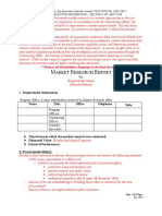 Market Research Report Sample Template