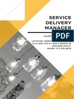 Service Delivery Manager Job Advertnew