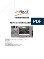 Monitoreo Multiparamétrico: Docente: Dr. Benjamin Josue Largo Llusco Paralelo: 107 GRUPO: "5" Integrantes