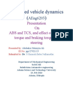 Advanced Vehicle Dynamics : Presentation On ABS and TCS, and Effect of Driving Torque and Braking Torque On Steering