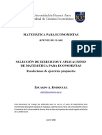 Matemática para Economistas A: Punte de Clase