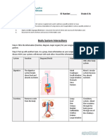 Body System Interactions: Criterion D