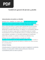 Teoría General Del Proceso y Prueba