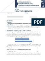 FÍSICA IV - GUIA 3 - Dilatación Lineal y Superficial