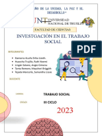 Investgación en El Trabajo Social: "Año de La Unidad, La Paz Y El