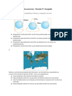 Lista de Exercícios - Revisão Geografia 1 Série