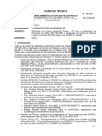 Parecer Técnico: Companhia Ambiental Do Estado de São Paulo