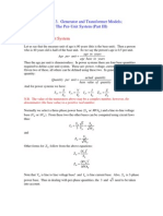 Chapter 3. Generator and Transformer Models The Per-Unit System (Part III)