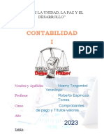 Contabilidad I: Año de La Unidad, La Paz Y El Desarrollo"