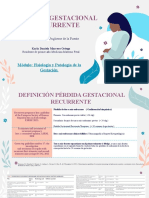 Pérdida Gestacional Recurrente: Módulo: Fisiología y Patología de La Gestación