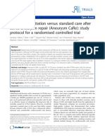 Cardiac Rehabilitation Versus Standard Care After Aortic Aneurysm Repair (Aneurysm Care) : Study Protocol For A Randomised Controlled Trial