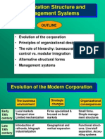 Organization Structure and Management Systems: Outline