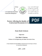 Factors Affecting Design and Contractual Documents