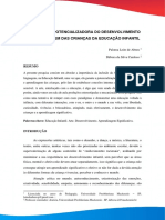 A Arte Como Potencializadora Do Desenvolvimento e Aprendizagem Das Crianças Da Educação Infantil