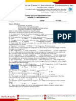 Third Quarter Examination Grade 9 - Mathematics NAME: - DATE: - SCORE: - General Rules