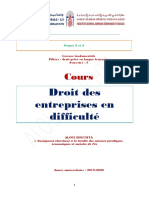 Séance 5 Et 6 Cours Droit Des Entreprises en Difficulté