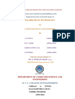 Bachelor of Technology: Diabetes Disease Prediction Using Machine Learning