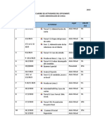 Cuadro de Actividades Administracion de Venta 1Q 2023