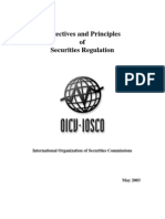 Objectives and Principles of Securities Regulation