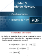 Combinaciones - Binomio de Newton