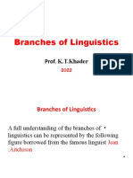 Branches of Linguistics: Prof. K.T.Khader